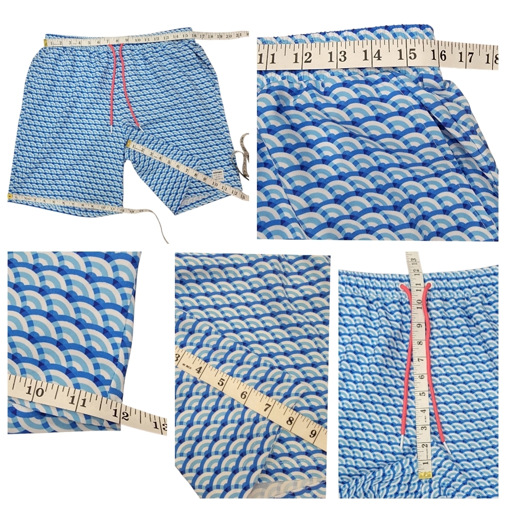 Mosmann Australia Swim Shorts Blue Summer Beach Fitted Lined Quick-Dry Men’s XL - Picture 16 of 17